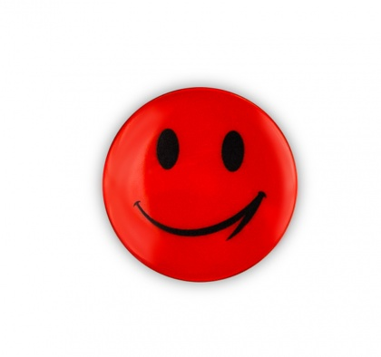 Reflexní samolepka - smajlík oranžový - balení  5 ks